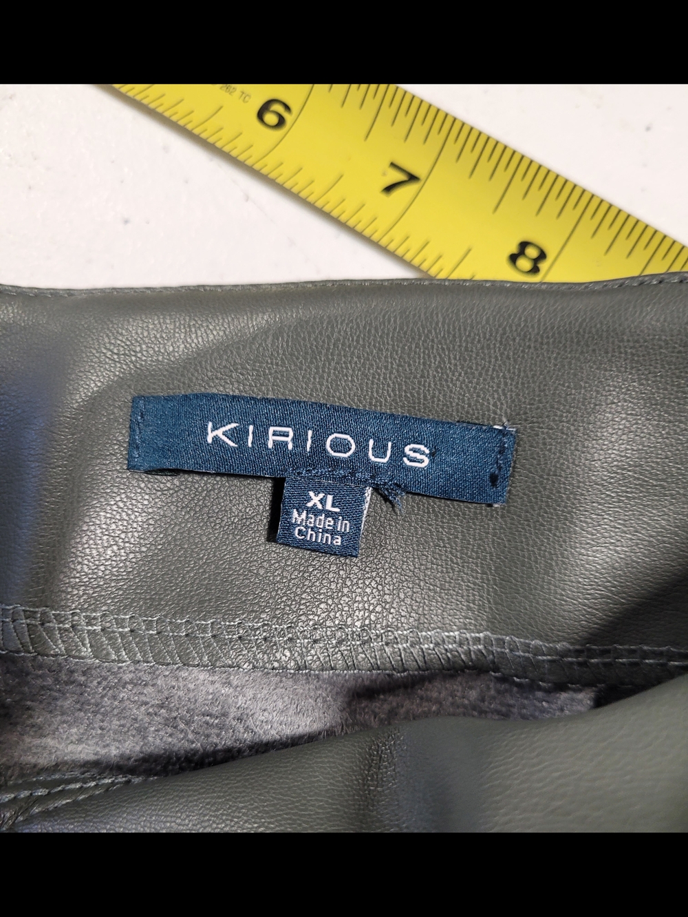 High-Waist Grey Twist Front Pencil Skirt with Front Slit - Picture 3 of 6